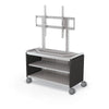 Compass Cabinet - Maxi H1 -Shelves / Casters / TV Mount - Black