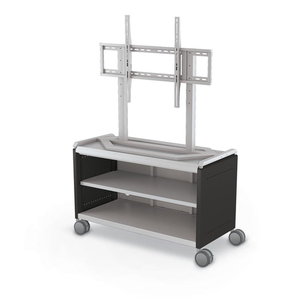Compass Cabinet - Maxi H1 -Shelves / Casters / TV Mount - Black