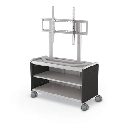 Compass Cabinet - Maxi H1 -Shelves / Casters / TV Mount - Black