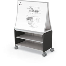 Compass Cabinet - Maxi H1 -Shelves / Casters / Ogee Board - Black