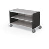 Compass Cabinet - Maxi H1 -Shelves / Casters - Black