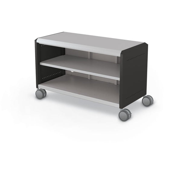 Compass Cabinet - Maxi H1 -Shelves / Casters - Black