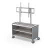 Compass Cabinet - Maxi H1 -Shelves / Casters / TV Mount - Cool Grey