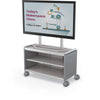 Compass Cabinet - Maxi H1 -Shelves / Casters / TV Mount - Cool Grey