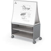 Compass Cabinet - Maxi H1 -Shelves / Casters / Ogee Board - Cool Grey