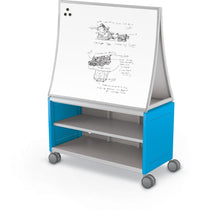 Compass Cabinet - Maxi H1 -Shelves / Casters / Ogee Board - Blue