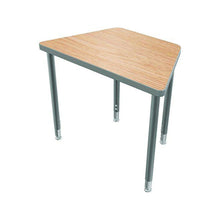 Snap Desk Configurable Student Desking - Large Rectangle - Fusion Maple Top Surface And Black Edgeband - Black Horseshoe Legs