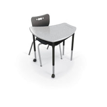 Snap Desk Configurable Student Desking -Gray Nebula Top Surface & Black Edgeband