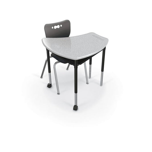 Snap Desk Configurable Student Desking -Gray Nebula Top Surface & Black Edgeband