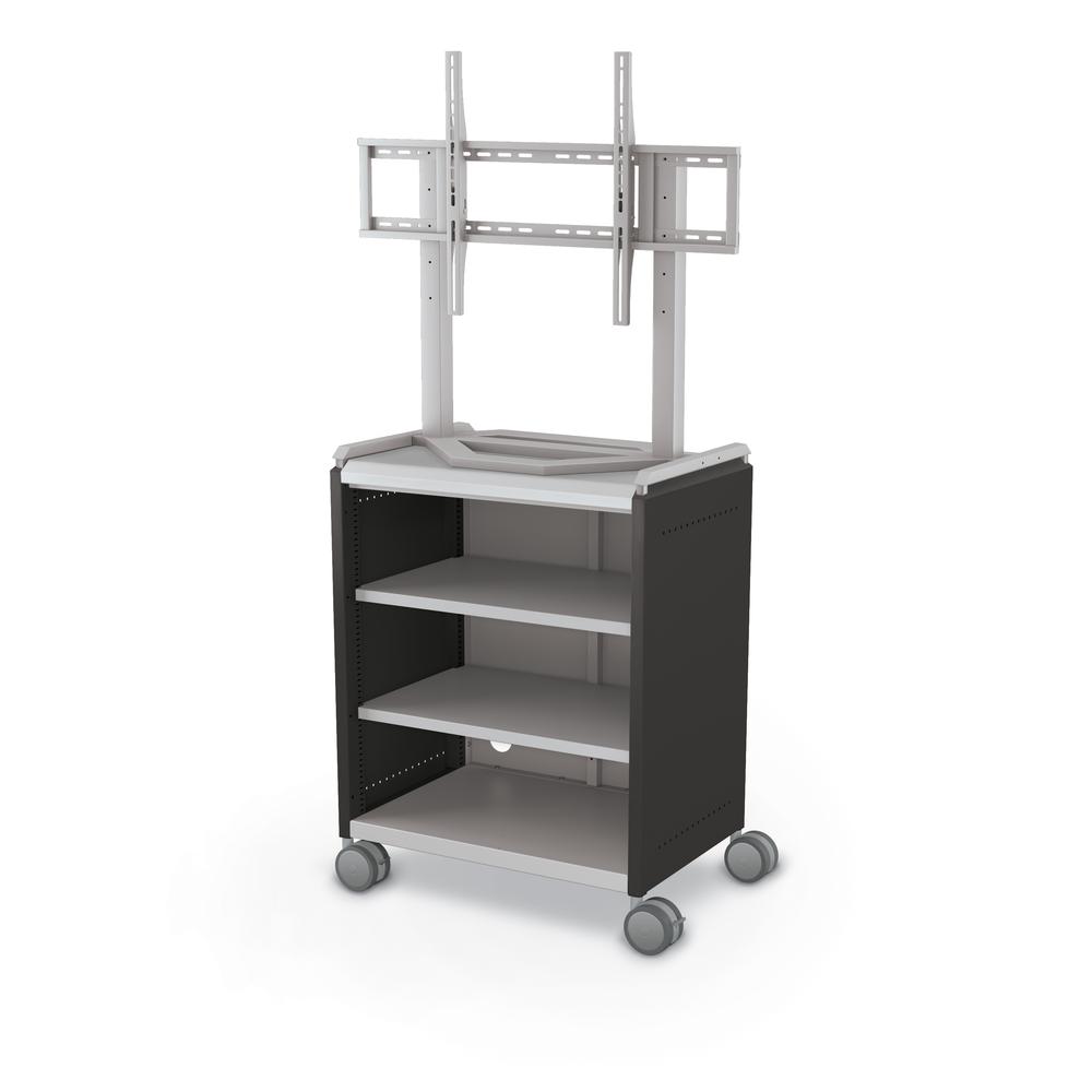 Compass Cabinet  - Midi H2 -Shelves / Casters / TV Mount -Black