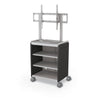 Compass Cabinet  - Midi H2 -Shelves / Casters / TV Mount -Black