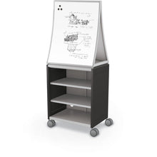 Compass Cabinet  - Midi H2 -Shelves / Casters / Ogee Board - Black