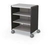 Compass Cabinet - Midi H2 -Shelves / Casters - Black