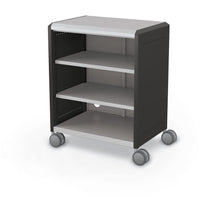 Compass Cabinet - Midi H2 -Shelves / Casters - Black