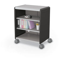 Compass Cabinet - Midi H2 -Shelves / Casters - Black