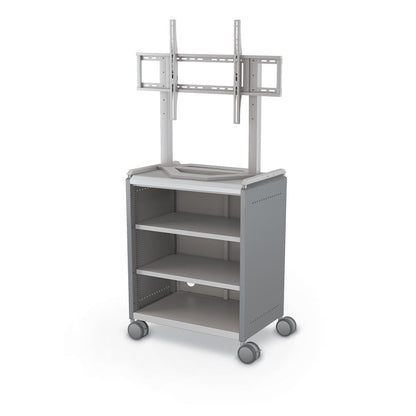 Compass Cabinet  - Midi H2 -Shelves / Casters / TV Mount - Cool Grey