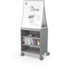 Compass Cabinet  - Midi H2 -Shelves / Casters / Ogee Board - Cool Grey