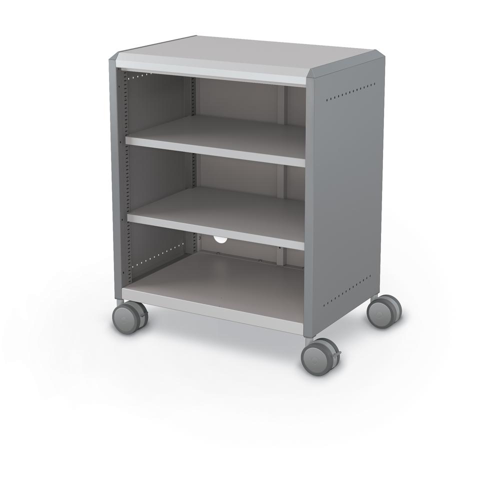 Compass Cabinet - Midi H2 -Shelves / Casters - Cool Grey