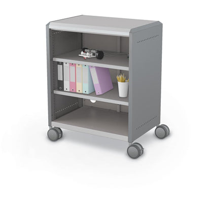 Compass Cabinet - Midi H2 -Shelves / Casters - Cool Grey