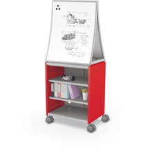 Compass Cabinet  - Midi H2 -Shelves / Casters / Ogee Board - Red
