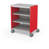 Compass Cabinet - Midi H2 -Shelves / Casters - Red