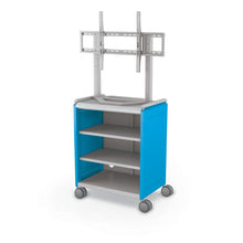 Compass Cabinet  - Midi H2 -Shelves / Casters / TV Mount -Blue