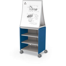 Compass Cabinet  - Midi H2 -Shelves / Casters / Ogee Board - Navy