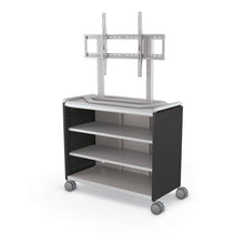 Compass Cabinet - Maxi H2 -Shelves / Casters / TV Mount - Black