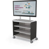 Compass Cabinet - Maxi H2 -Shelves / Casters / TV Mount - Black