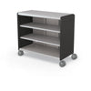 Compass Cabinet - Maxi H2 -Shelves / Casters - Black