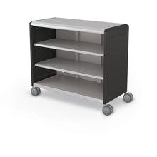 Compass Cabinet - Maxi H2 -Shelves / Casters - Black