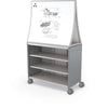 Compass Cabinet - Maxi H2 -Shelves / Casters / Ogee Board - Cool Grey