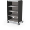 Compass Cabinet - Midi H3 -Shelves / Casters - Black
