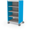Compass Cabinet - Midi H3 -Shelves / Casters - Blue