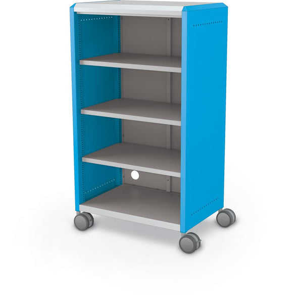 Compass Cabinet - Midi H3 -Shelves / Casters - Blue