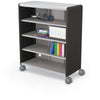 Compass Cabinet - Maxi H3 -Shelves / Casters - Black