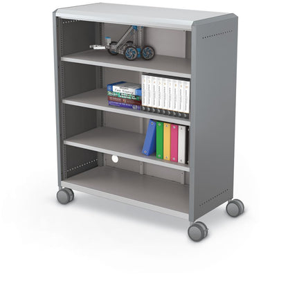 Compass Cabinet - Maxi H3 -Shelves / Casters - Cool Grey