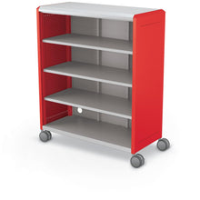 Compass Cabinet - Maxi H3 -Shelves / Casters - Red