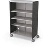 Compass Cabinet - Grande -Shelves / Casters -Black