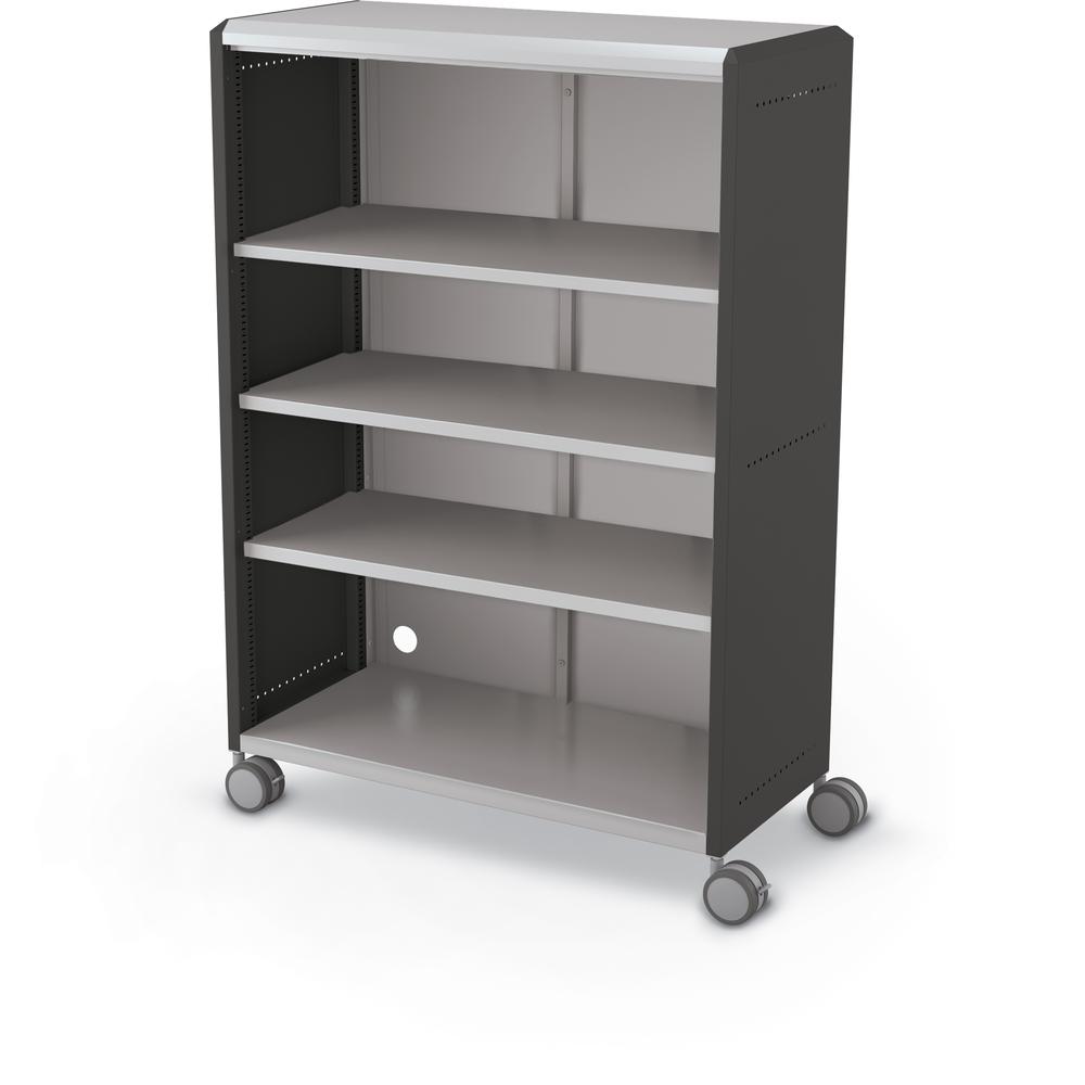 Compass Cabinet - Grande -Shelves / Casters -Black