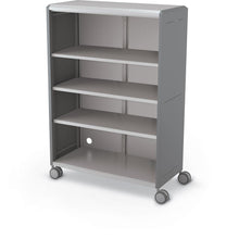 Compass Cabinet - Grande -Shelves / Casters - Cool Grey