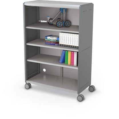 Compass Cabinet - Grande -Shelves / Casters - Cool Grey