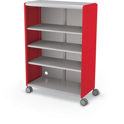 Compass Cabinet - Grande -Shelves / Casters - Red
