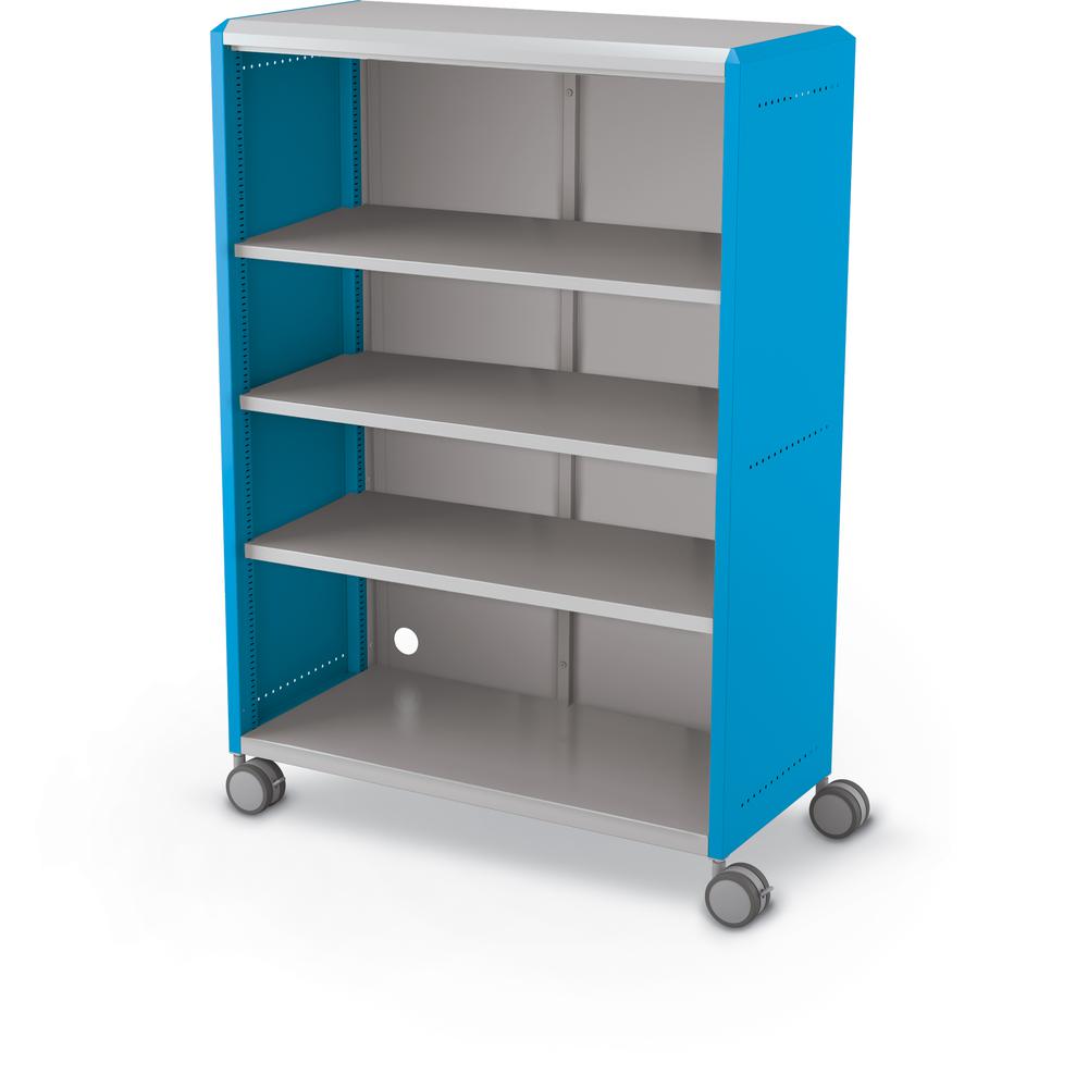 Compass Cabinet - Grande -Shelves / Casters - Blue