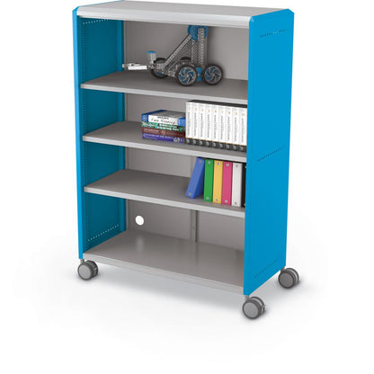 Compass Cabinet - Grande -Shelves / Casters - Blue