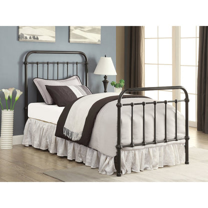 Livingston Metal Twin Open Frame Bed Dark Bronze