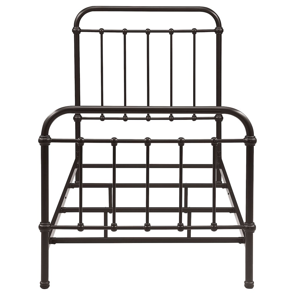 Livingston Metal Twin Open Frame Bed Dark Bronze