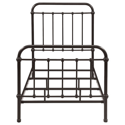 Livingston Metal Twin Open Frame Bed Dark Bronze