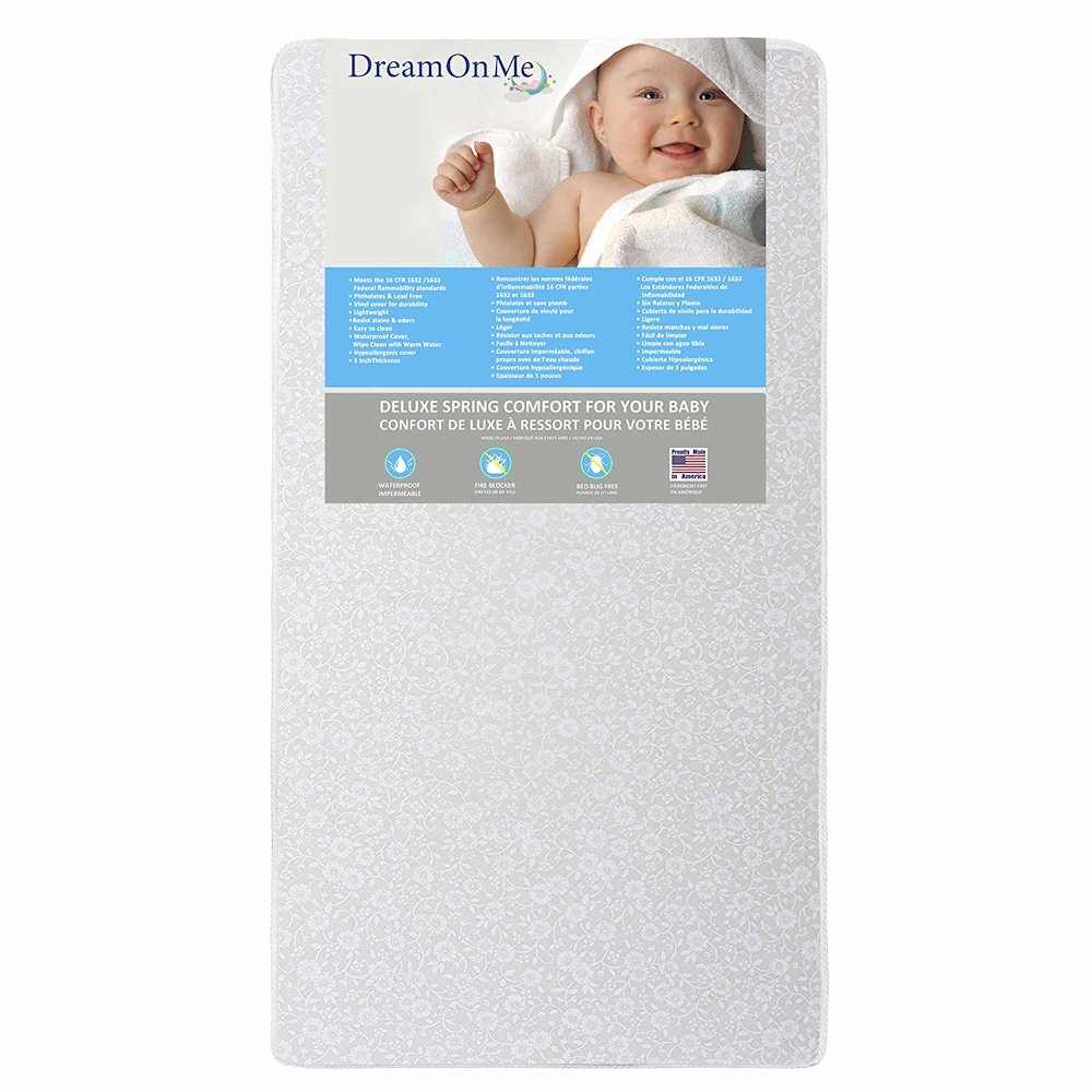 Dream On Me Little Baby 6 Inch Full Size Firm Foam Crib and Toddler Bed Mattress