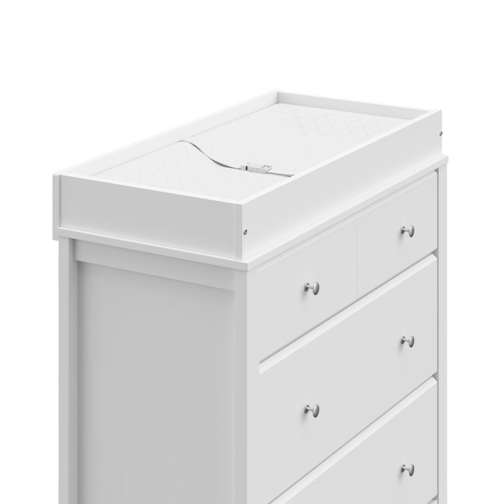 Storkcraft Carmel 3 Drawer Chest with Changing Topper (White)
